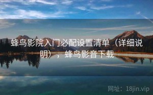 蜂鸟影院入门必配设置清单（详细说明），蜂鸟影音下载