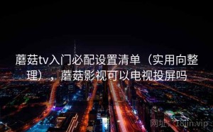 蘑菇tv入门必配设置清单（实用向整理），蘑菇影视可以电视投屏吗