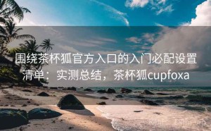 围绕茶杯狐官方入口的入门必配设置清单：实测总结，茶杯狐cupfoxa