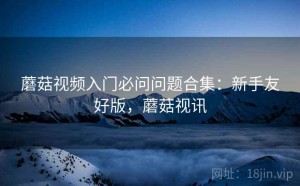 蘑菇视频入门必问问题合集：新手友好版，蘑菇视讯